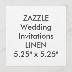 LINEN 100lb 5.25" Square Wedding Invitations