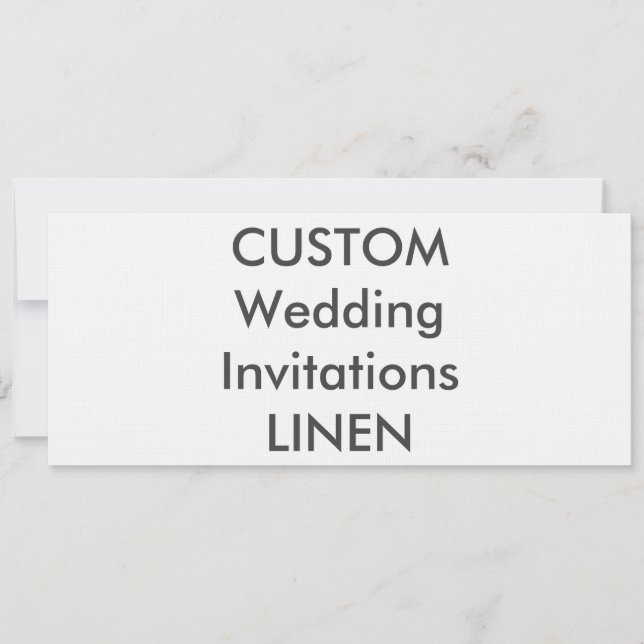 LINEN 100lb 9.25" x 4" Wedding Invitations (Front)