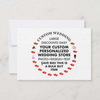 LINEN 3.5" x 5" Wedding Invitations