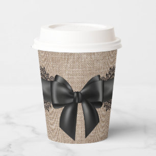 Linen and lace paper cups