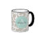 Linen and Mint Monogrammed Damask Print