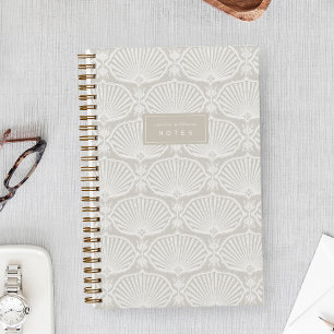 Linen Beige   Deco Fans Personalised Notebook