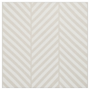 Linen Beige Herringbone Large Scale Fabric