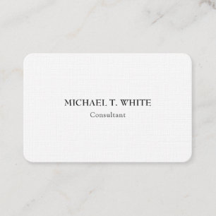 Linen Classical Minimalist Professional Elegant Business Card