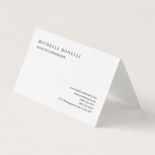 Linen Classical Plain Professional Business Card