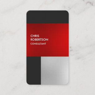 Linen Colourful Red Grey Rounded Profile Card