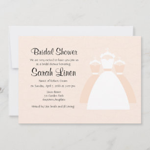 Linen Cream Custom Bridal Shower Invites
