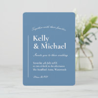 Linen Dusty Blue Typography Wedding