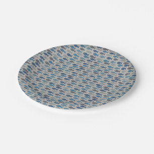 Linen Fish Paper Plate