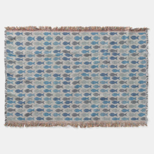 Linen Fish Throw Blanket