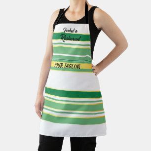 Linen Luxury Popular Green Gold Texture Collection Apron