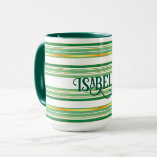 Linen Luxury Popular Green Gold Texture Collection Mug