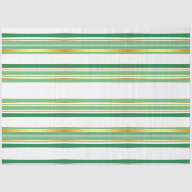 Linen Luxury Popular Green Gold Texture Collection Tissue Paper (Front)