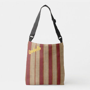 Linen Luxury Trendy Burgundy Gold Collection Crossbody Bag