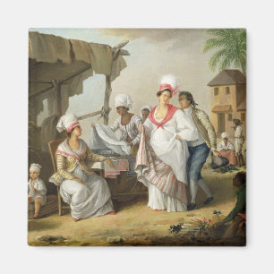 Linen Market, Roseau, Dominica, c.1780 (oil on can Magnet