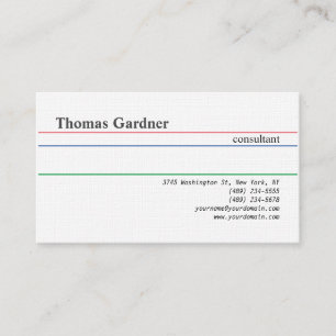 Linen Minimalist Plain Creative Modern Business Card