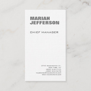 Linen Modern Bold Minimalist Professional Business Card