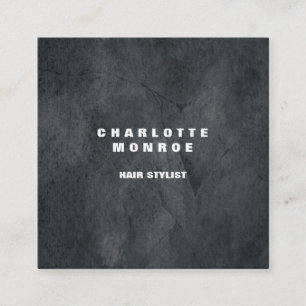 Linen Modern Minimalist Professional Grey Wall Square Business Card