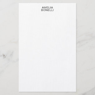 Linen Modern Minimalist Professional Plain Stationery