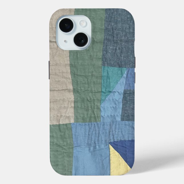 Linen Modern Patchwork Quilt phone case (Back)