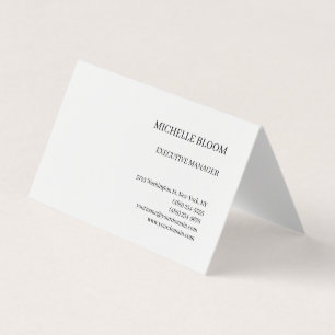 Linen Modern Plain Simple Minimalist Business Card
