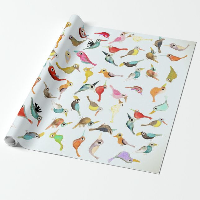 Linen Paper Birds (Unrolled)