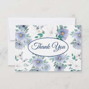 Linen Paper Flat Thank You Note Card