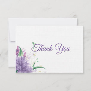 Linen Paper Flat Thank You Note Card