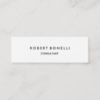 Linen Paper Slim Skinny Modern Business Card