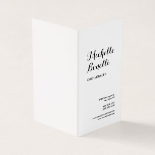 Linen Professional Minimalist Black White Modern Business Card