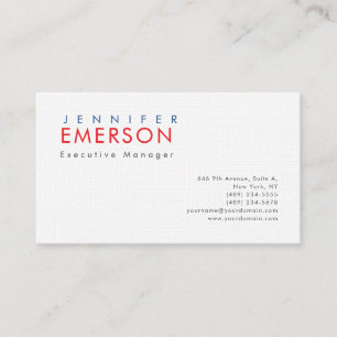 Linen professional minimalist modern plain business card