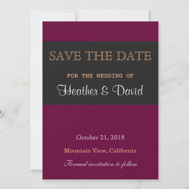 Linen Save the Date Wedding Love Invitation (Front)