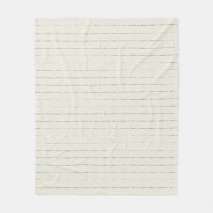 Linen stripes boho texture cottagecore modern geo fleece blanket