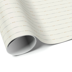 Linen stripes boho texture cottagecore modern geo  wrapping paper
