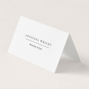 Linen Stylish Simple Minimalist Attorney at Law Business Card