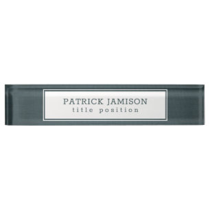 Linen Texture  Desk Name Plate