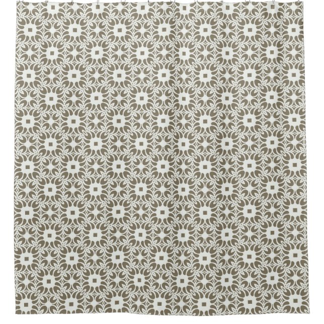 Linen Trellis Shower Curtain (Front)
