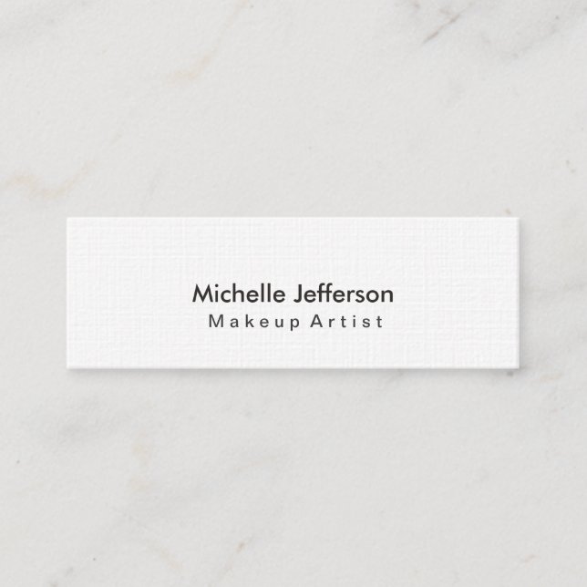 Linen Trendy Makeup Artist Style Business Card (Front)