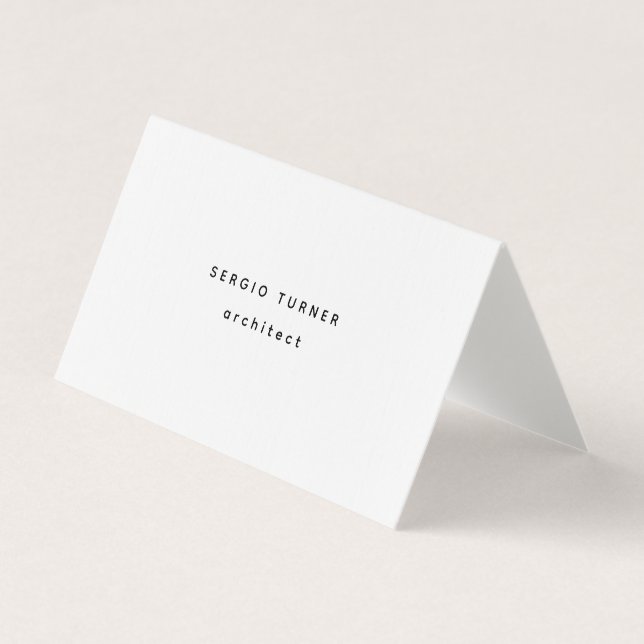 Linen Trendy Minimalist Professional Business Card (Front)