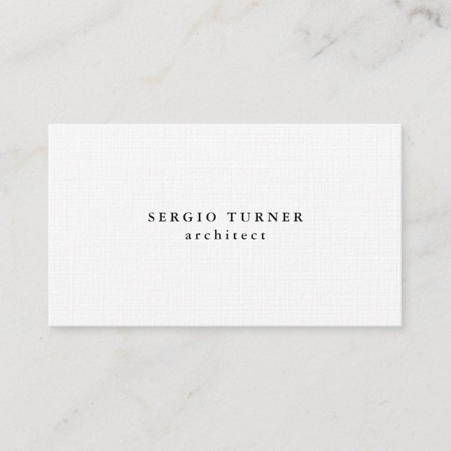 Linen Trendy Minimalist Professional Business Card (Front)