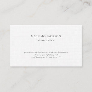 Linen Unique Attorney at Law Simple Business Card