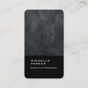 Linen vertical elegant modern plain grey black business card