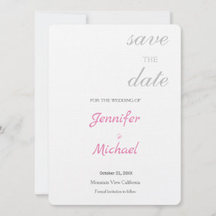 Linen Wedding Professional Minimalist Modern Plain Save The Date