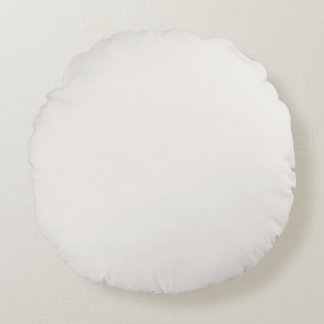 Linen White, Off-White Round Cushion