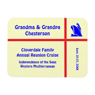 Liner Ship Yellow Stateroom Door Marker Magnet