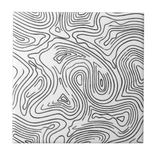 Lines Abstract Liquid Pattern Ceramic Tile