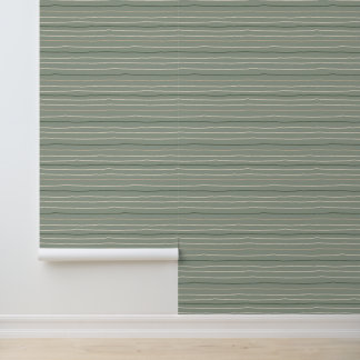 Lines Abstract Sage Green Wallpaper