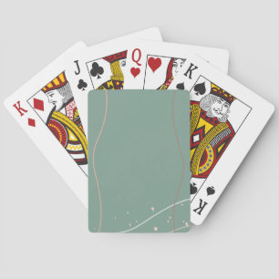 Lines Aesthetic Green Background Pastel Background Playing Cards