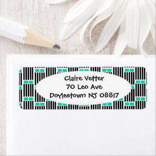 Lines and Boxes Return Address Label