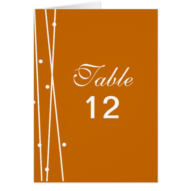 Lines and Dots Table Number (Front)